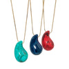 Fashion Minimalist Acrylic Water Drop Pendant Necklace With Stainless Steel Electroplated 18K Gold Snake Bone Chain