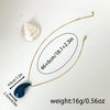 Fashion Minimalist Acrylic Water Drop Pendant Necklace With Stainless Steel Electroplated 18K Gold Snake Bone Chain