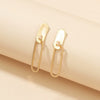 Fashion Minimalist Alloy Paperclip Pendant Drop Earrings With Electroplated Metal Finish Long Slim Statement Style For Women