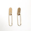 Fashion Minimalist Alloy Paperclip Pendant Drop Earrings With Electroplated Metal Finish Long Slim Statement Style For Women