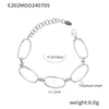 Fashion Minimalistic Casual Allmatch Jewelry Geometric Shaped 316L Stainless Steel Goldplated Bracelet