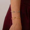 Fashion Minimalistic Casual Allmatch Jewelry Geometric Shaped 316L Stainless Steel Goldplated Bracelet