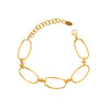 Fashion Minimalistic Casual Allmatch Jewelry Geometric Shaped 316L Stainless Steel Goldplated Bracelet