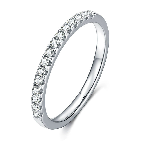 Fashion Moissanite Ring S925 Sterling Silver Plated 18K Gold Geometric Design For Women