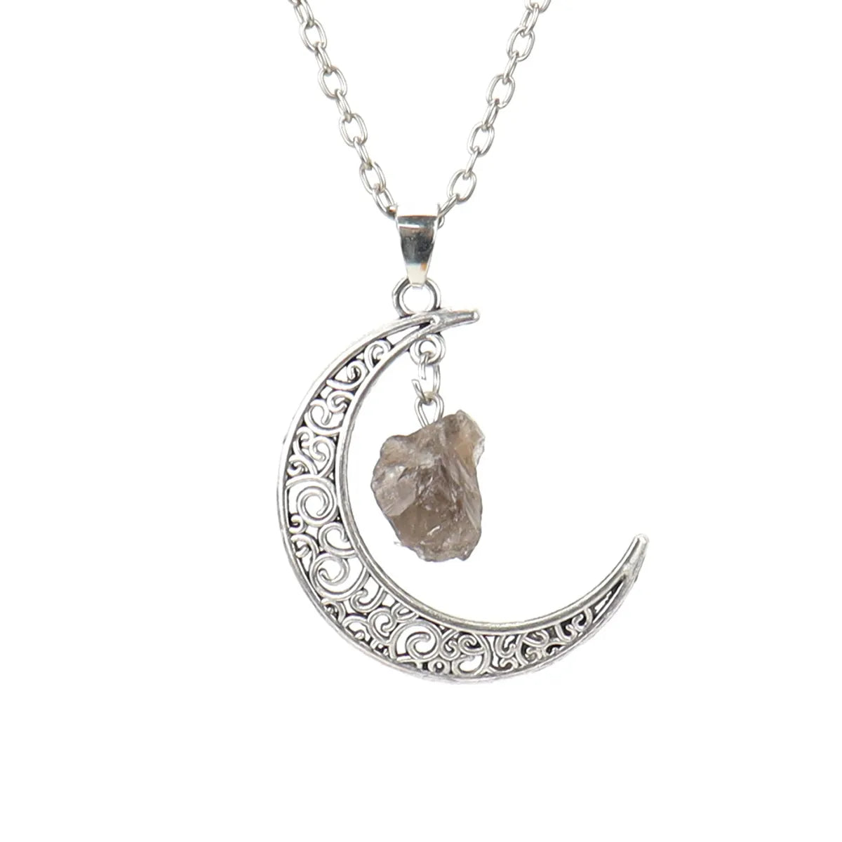 Fashion Moon Alloy Handmade Hollow Out Women'S Pendant Necklace 1 Piece