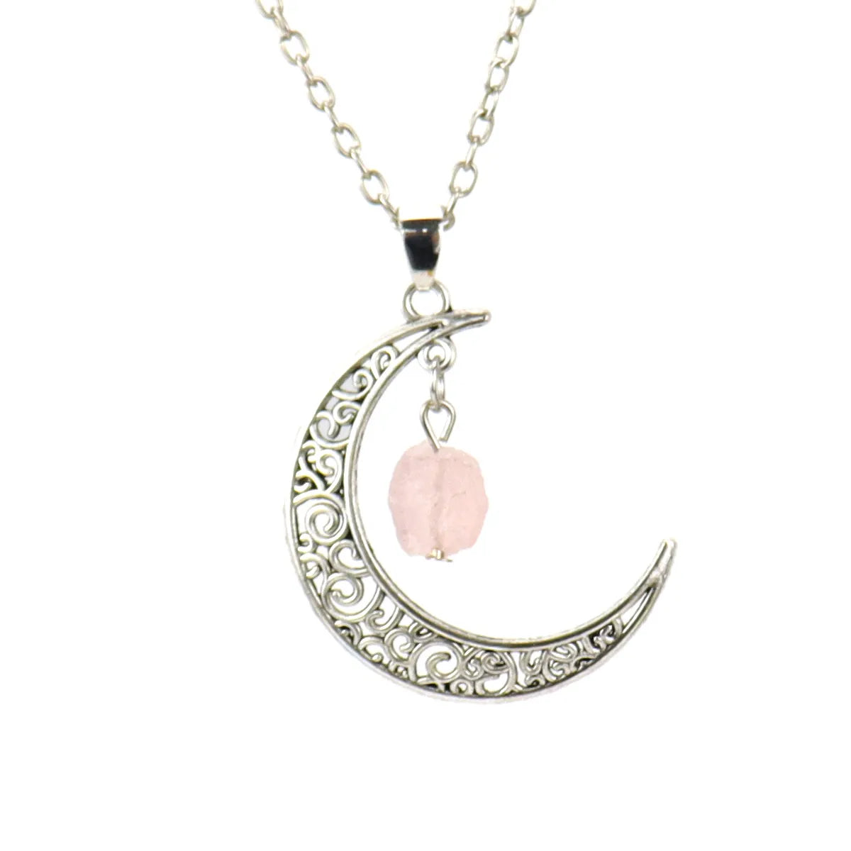 Fashion Moon Alloy Handmade Hollow Out Women'S Pendant Necklace 1 Piece