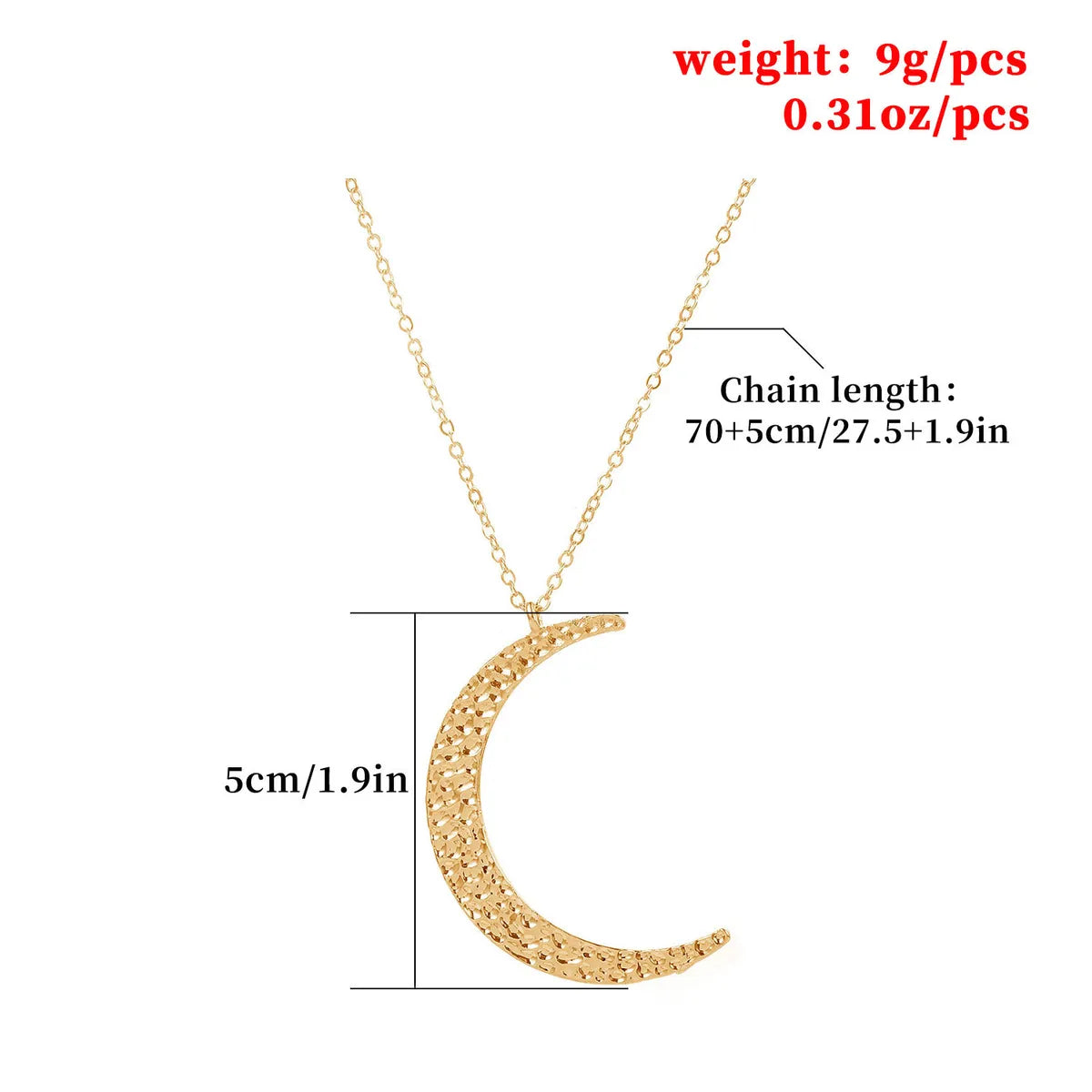 Fashion Moon Alloy Plating Women's Pendant Necklace