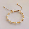 Fashion Mosaic Natural Freshwater Pearl Copper Plating Bracelets 1 Piece