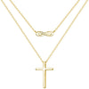 Fashion Multi Layer Copper Clavicle Necklace With Lucky Figure Eight Cross Geometric Pendant Electroplated O Shaped Chain For Women