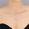 Fashion Multi Layer Copper Clavicle Necklace With Lucky Figure Eight Cross Geometric Pendant Electroplated O Shaped Chain For Women