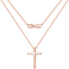 Fashion Multi Layer Copper Clavicle Necklace With Lucky Figure Eight Cross Geometric Pendant Electroplated O Shaped Chain For Women
