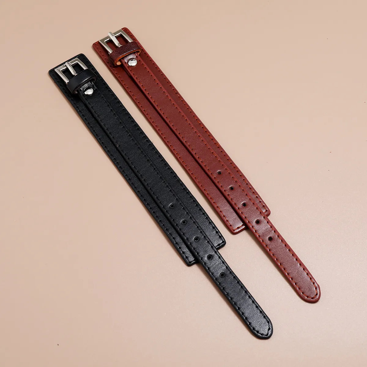 Fashion Multi-layer Pu Leather Simple Men's New Punk Style Leather Bracelet