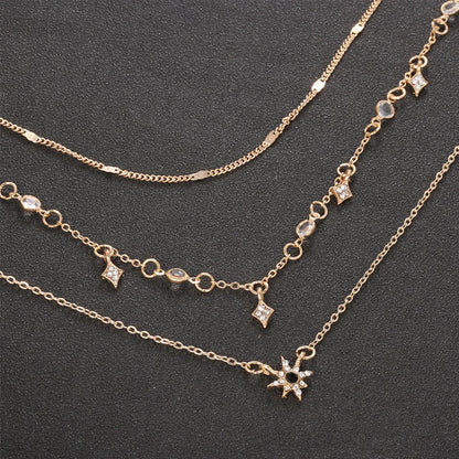 Fashion Multi-Layer Star Pendant Necklace