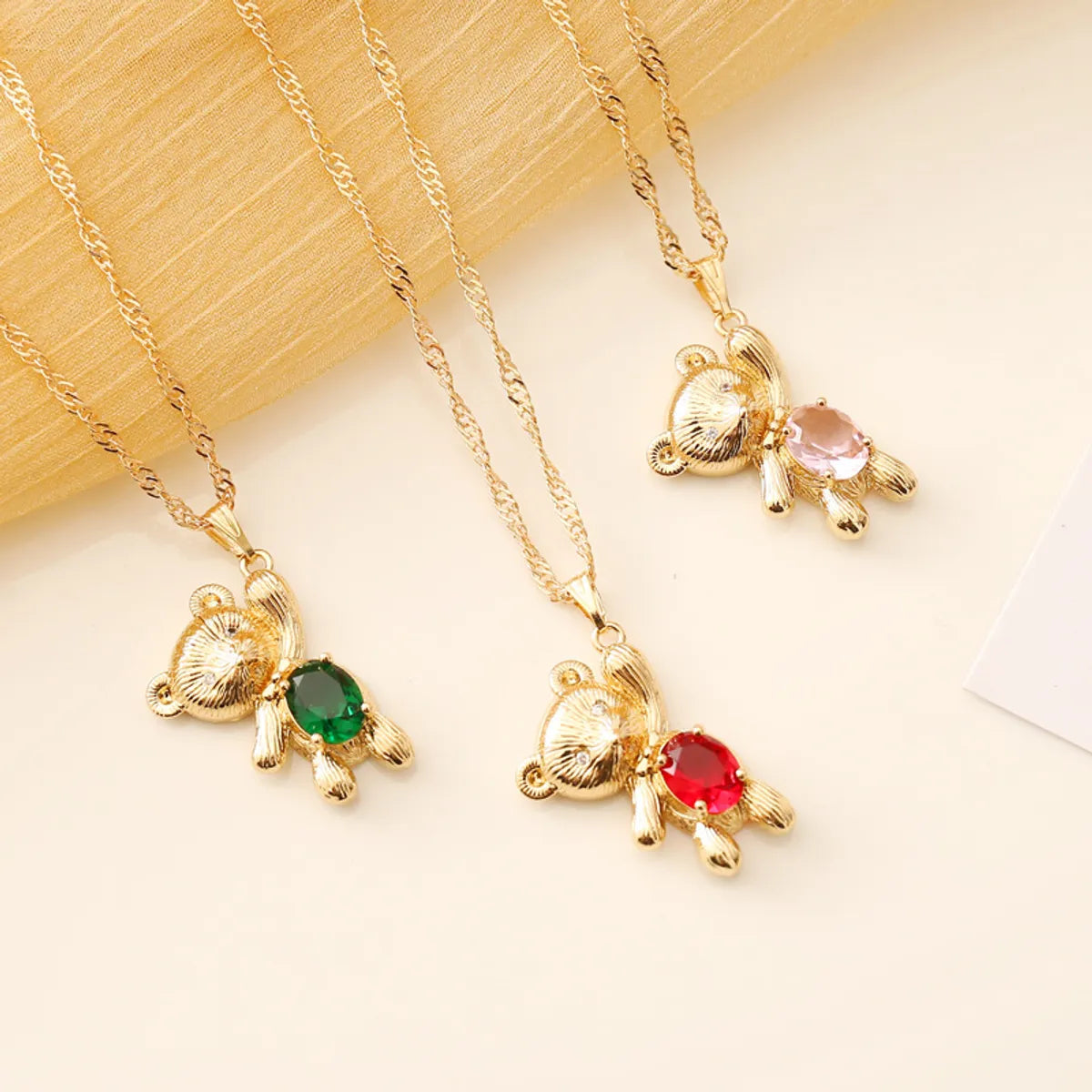 Fashion Multicolor Bear Necklace