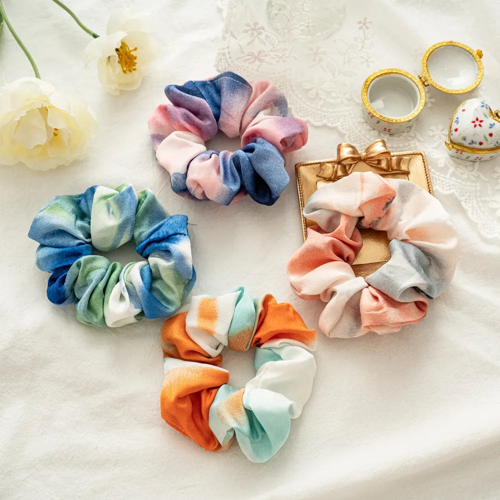 Fashion Multicolor Cloth Printing Hair Tie 1 Piece