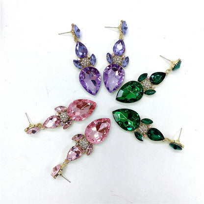 Fashion Multicolor Crystal Gem Fashion Temperament Earrings