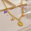 Fashion Multielement Pendant Necklace Stainless Steel Goldplated With Animal Zodiac Shapes For Women