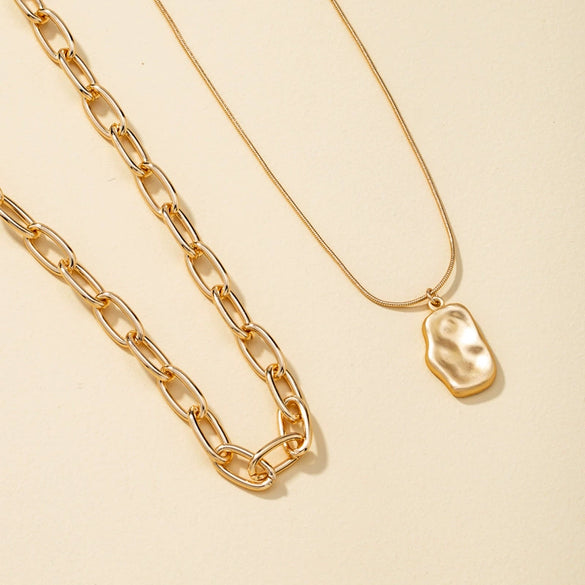 Fashion Multilayer Alloy Pendant Necklace With Box Chain Electroplated Constellation Animal Design