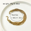 Fashion Multilayer Stitching Snake Bone Chain Stainless Steel Vacuum Electroplated Real Gold Bracelet