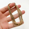 Fashion Multilayer Stitching Snake Bone Chain Stainless Steel Vacuum Electroplated Real Gold Bracelet
