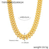Fashion Multiround Stitching Batch Flower Chain Jewelry Suit Titanium Steel Light Luxury Bracelet Necklace With Electroplating Design
