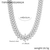 Fashion Multiround Stitching Batch Flower Chain Jewelry Suit Titanium Steel Light Luxury Bracelet Necklace With Electroplating Design