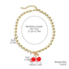 Fashion Necklace Alloy Handmade Beaded With Fruit Strawberry Pineapple Electroplating For Women