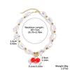 Fashion Necklace Alloy Handmade Beaded With Fruit Strawberry Pineapple Electroplating For Women
