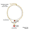 Fashion Necklace Alloy Handmade Beaded With Fruit Strawberry Pineapple Electroplating For Women