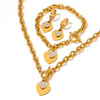 Fashion Necklace Bracelet Jewelry Set With Love Peach Shape In Stainless Steel And Titanium Steel Electroplated With Love Water Drops Bell Patterns For Women