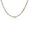 Fashion Necklace Geometric Pattern Round Zircon Elliptical Claw Chain Electroplating Jewelry For Women