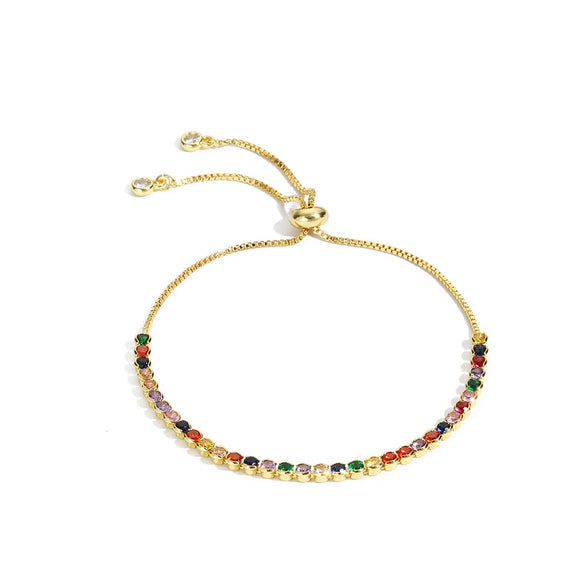 Fashion Necklace Geometric Pattern Round Zircon Elliptical Claw Chain Electroplating Jewelry For Women