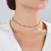 Fashion Necklace Geometric Pattern Round Zircon Elliptical Claw Chain Electroplating Jewelry For Women