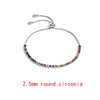 Fashion Necklace Geometric Pattern Round Zircon Elliptical Claw Chain Electroplating Jewelry For Women