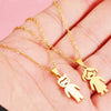 Fashion Necklace Stainless Steel Doll Pendant For Boys And Girls
