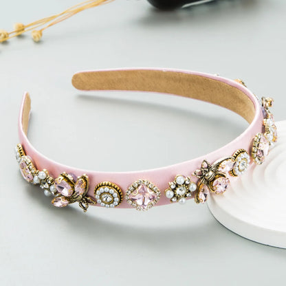 Fashion New Bee Rhinestone-Encrusted Pearl Hair Accessories Headband Ornament