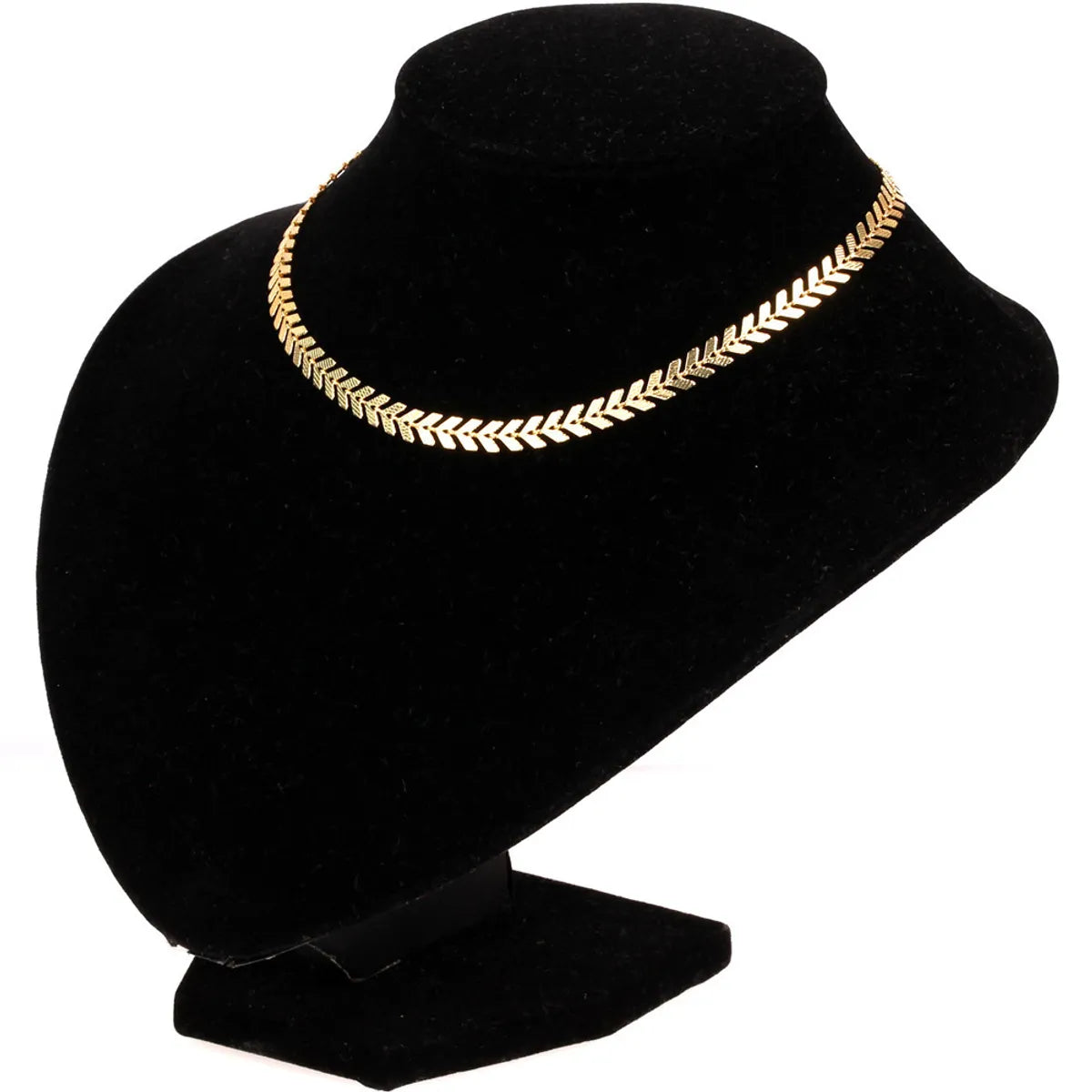 Fashion New Fishbone Chain   Hot-sale  Real Gold Plated Color Preservation Sequin Copper  Necklace Wholesale