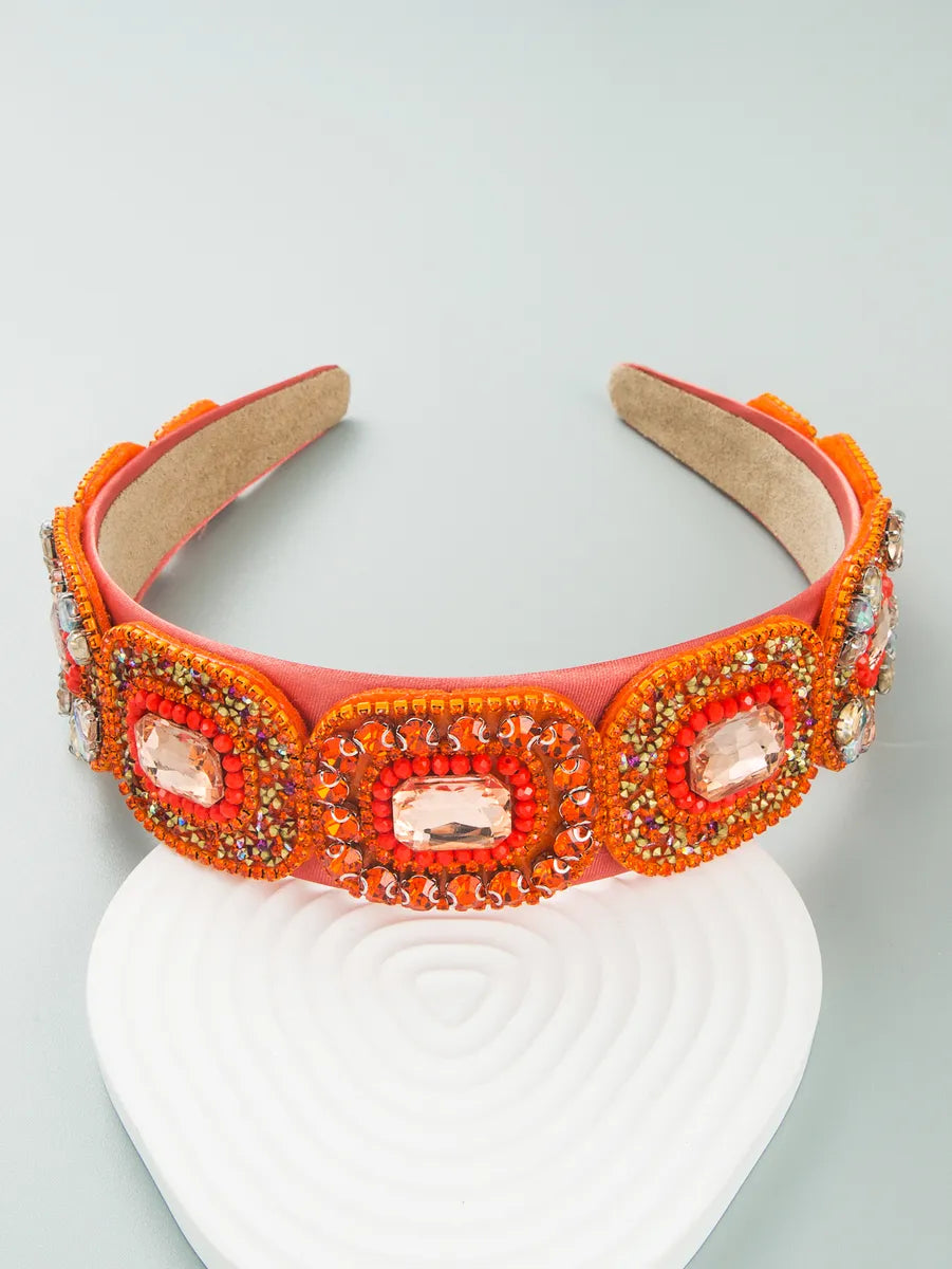 Fashion New Orange Rhinestone Baroque Headband Hair Accessories