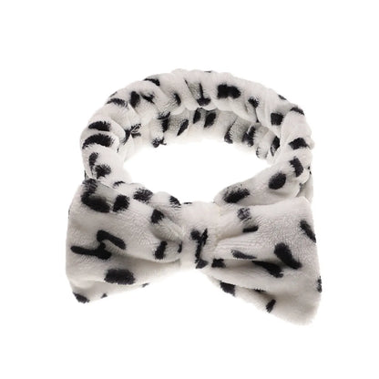 Fashion New Plush Bow Wash Face  Headband