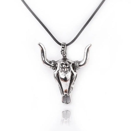 Fashion New Punk Retro Bull Head Pendant Necklace Wholesale