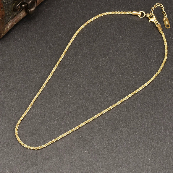 Fashion New Simple Choker Necklace Titanium Steel Heart Pattern 18K Rose Gold Inlaid Jewelry