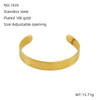 Fashion Niche Design Stainless Steel Gold Plated Wheat Ear Shape Open Bracelet Jewelry