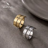 Fashion Niche Design Stainless Steel Ring With Letters Numbers Text Electroplating For Men And Women