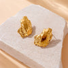 Fashion Niche Irregular Glossy Geometric Goldplated Stainless Steel Earrings Accessories