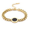 Fashion Niche Thick Chain Titanium Steel Jewelry Electroplated Allmatch Bracelet