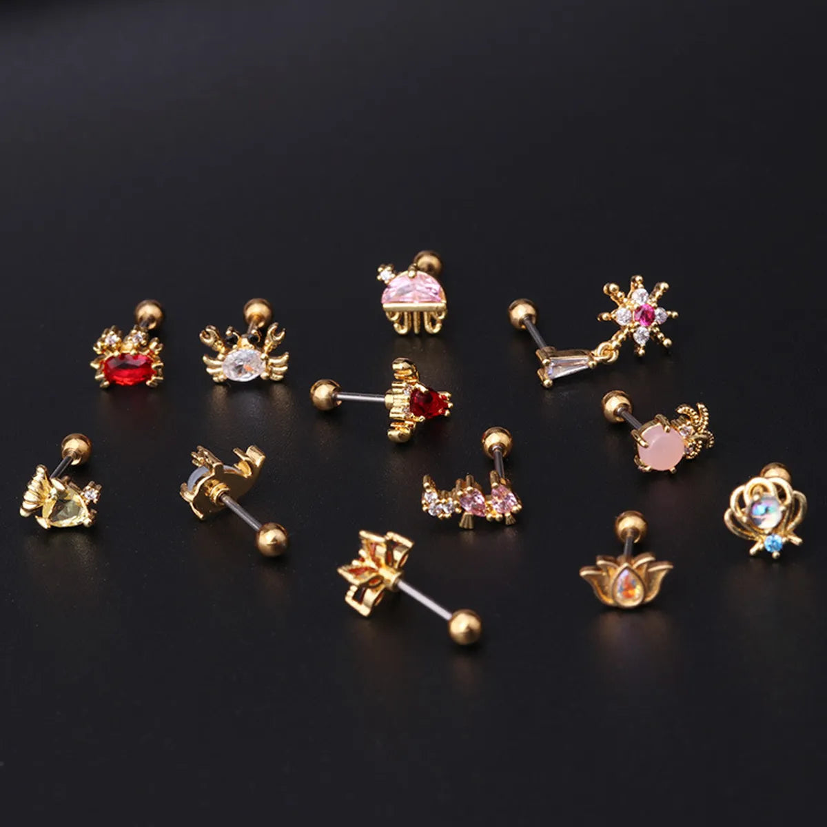 Fashion Ocean Series Copper Inlaid Zircon Earrings Wholesale