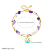 Fashion Ocean Wind Stainless Steel Beaded Chain Stacked Women's Anklet With Animal And Zodiac Shapes
