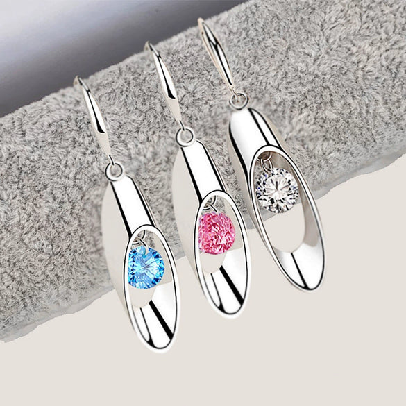 Fashion Ol Cylinder Geometric Copper Women's Long Drop Earrings Allmatching Accessories