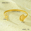 Fashion Ol Geometric Marine Elements Stainless Steel 18K Electroplated Adjustable Scallop Opening Bracelet