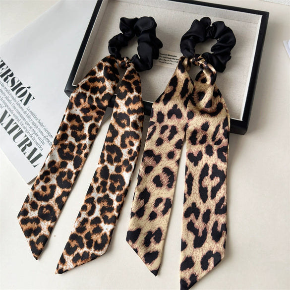 Fashion Ol Leopard Fabric Handmade Hair Ring Hair Accessories